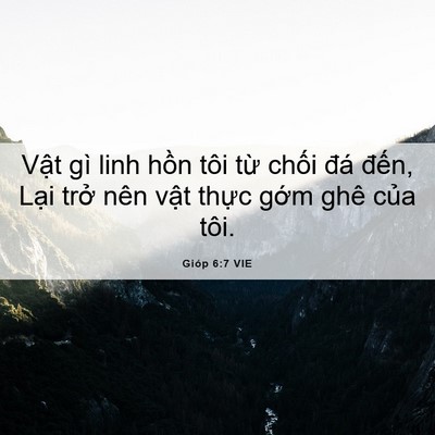 Picture 06 - Gióp 6:7 VIE - Vật gì linh hồn tôi từ chối đá - Bible Verse Picture
