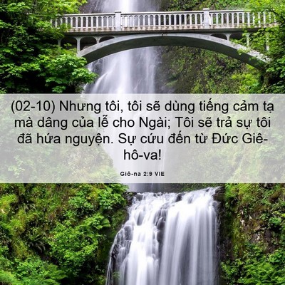 Picture 06 - Giô-na 2:9 VIE - (02-10) Nhưng tôi, tôi sẽ dùng tiếng - Bible Verse Picture