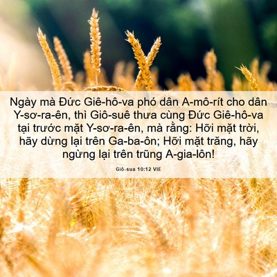 Picture 06 - Giô-sua 10:12 VIE - Ngày mà Đức Giê-hô-va phó dân A-mô-rít - Bible Verse Picture