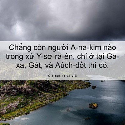 Picture 06 - Giô-sua 11:22 VIE - Chẳng còn người A-na-kim nào trong xứ - Bible Verse Picture