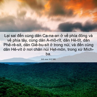 Picture 06 - Giô-sua 11:3 VIE - Lại sai đến cùng dân Ca-na-an ở về - Bible Verse Picture