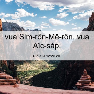Picture 06 - Giô-sua 12:20 VIE - vua Sim-rôn-Mê-rôn, vua - Bible Verse Picture
