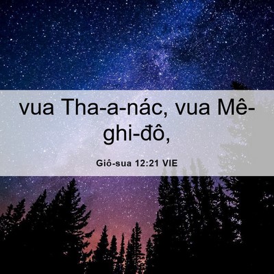 Picture 06 - Giô-sua 12:21 VIE - vua Tha-a-nác, vua - Bible Verse Picture