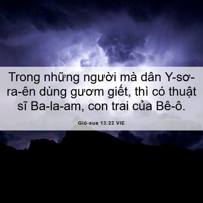Picture 06 - Giô-sua 13:22 VIE - Trong những người mà dân Y-sơ-ra-ên - Bible Verse Picture