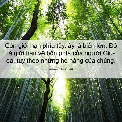 Picture 06 - Giô-sua 15:12 VIE - Còn giới hạn phía tây, ấy là biển - Bible Verse Picture