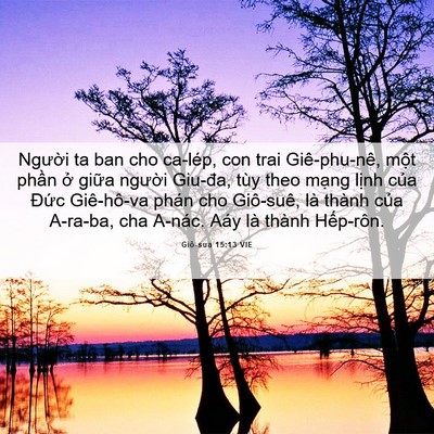 Picture 06 - Giô-sua 15:13 VIE - Người ta ban cho ca-lép, con trai - Bible Verse Picture