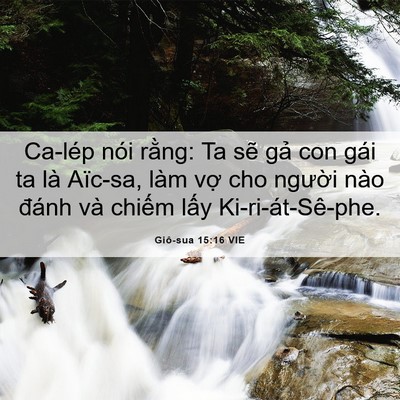 Picture 06 - Giô-sua 15:16 VIE - Ca-lép nói rằng: Ta sẽ gả con gái ta là - Bible Verse Picture