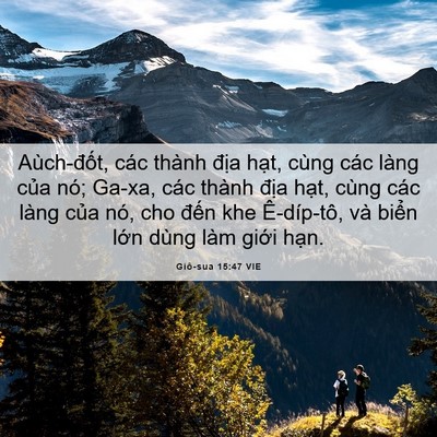 Picture 06 - Giô-sua 15:47 VIE - Aùch-đốt, các thành địa hạt, cùng - Bible Verse Picture