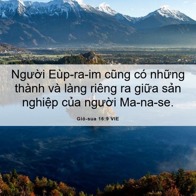 Picture 06 - Giô-sua 16:9 VIE - Người Eùp-ra-im cũng có những thành và - Bible Verse Picture