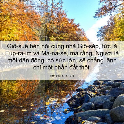 Picture 06 - Giô-sua 17:17 VIE - Giô-suê bèn nói cùng nhà Giô-sép, tức - Bible Verse Picture