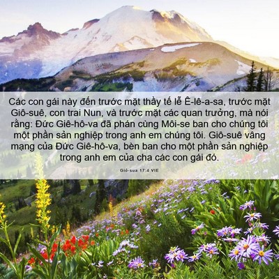 Picture 06 - Giô-sua 17:4 VIE - Các con gái này đến trước mặt thầy - Bible Verse Picture