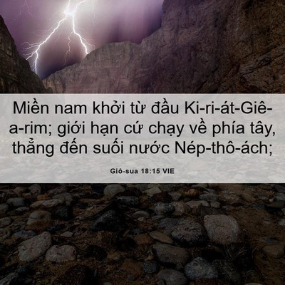 Picture 06 - Giô-sua 18:15 VIE - Miền nam khởi từ đầu - Bible Verse Picture
