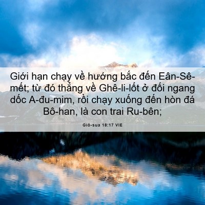 Picture 06 - Giô-sua 18:17 VIE - Giới hạn chạy về hướng bắc đến - Bible Verse Picture