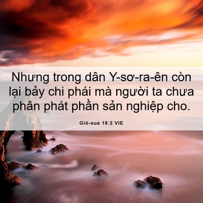 Picture 06 - Giô-sua 18:2 VIE - Nhưng trong dân Y-sơ-ra-ên còn lại bảy - Bible Verse Picture