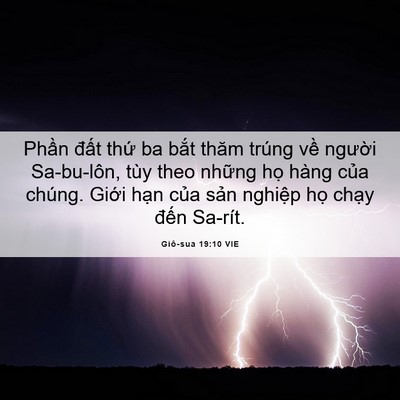 Picture 06 - Giô-sua 19:10 VIE - Phần đất thứ ba bắt thăm trúng về - Bible Verse Picture