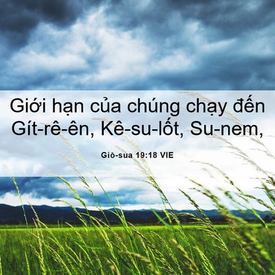 Picture 06 - Giô-sua 19:18 VIE - Giới hạn của chúng chạy đến - Bible Verse Picture