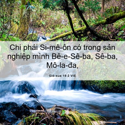 Picture 06 - Giô-sua 19:2 VIE - Chi phái Si-mê-ôn có trong sản nghiệp - Bible Verse Picture