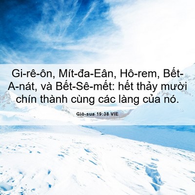 Picture 06 - Giô-sua 19:38 VIE - Gi-rê-ôn, Mít-đa-Eân, Hô-rem, Bết-A-nát, - Bible Verse Picture