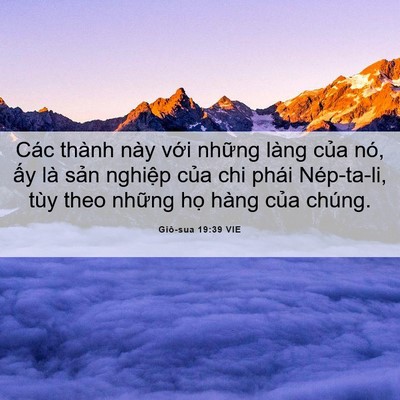 Picture 06 - Giô-sua 19:39 VIE - Các thành này với những làng của nó, - Bible Verse Picture