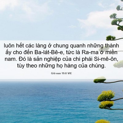 Picture 06 - Giô-sua 19:8 VIE - luôn hết các làng ở chung quanh những - Bible Verse Picture