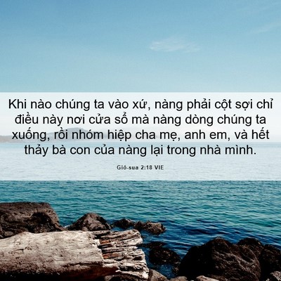 Picture 06 - Giô-sua 2:18 VIE - Khi nào chúng ta vào xứ, nàng phải cột - Bible Verse Picture