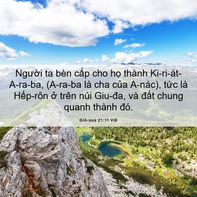 Picture 06 - Giô-sua 21:11 VIE - Người ta bèn cấp cho họ thành - Bible Verse Picture