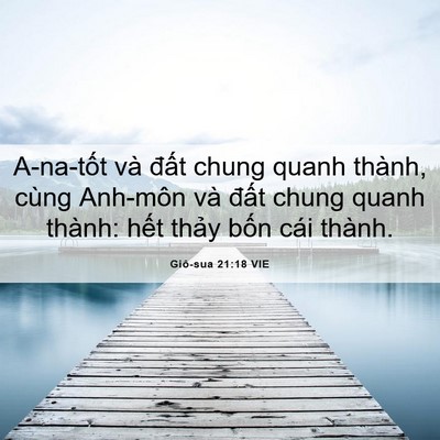 Picture 06 - Giô-sua 21:18 VIE - A-na-tốt và đất chung quanh thành, cùng - Bible Verse Picture