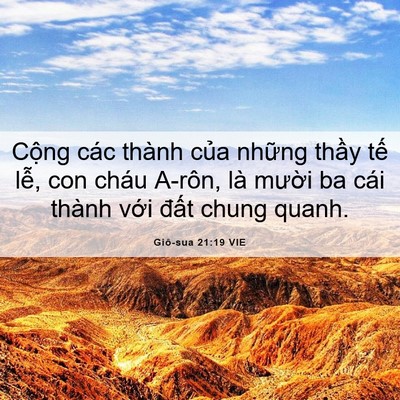 Picture 06 - Giô-sua 21:19 VIE - Cộng các thành của những thầy tế - Bible Verse Picture