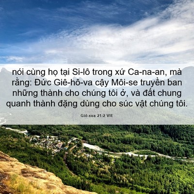 Picture 06 - Giô-sua 21:2 VIE - nói cùng họ tại Si-lô trong xứ Ca-na-an, - Bible Verse Picture
