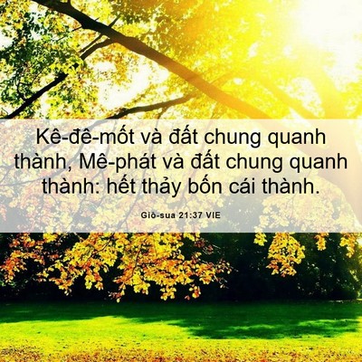 Picture 06 - Giô-sua 21:37 VIE - Kê-đê-mốt và đất chung quanh thành, - Bible Verse Picture