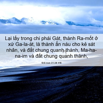 Picture 06 - Giô-sua 21:38 VIE - Lại lấy trong chi phái Gát, thành Ra-mốt - Bible Verse Picture