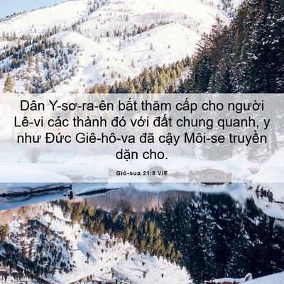 Picture 06 - Giô-sua 21:8 VIE - Dân Y-sơ-ra-ên bắt thăm cấp cho người - Bible Verse Picture