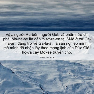 Picture 06 - Giô-sua 22:9 VIE - Vậy, người Ru-bên, người Gát, và phân - Bible Verse Picture
