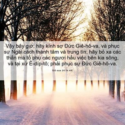 Picture 06 - Giô-sua 24:14 VIE - Vậy bây giờ, hãy kính sợ Đức - Bible Verse Picture