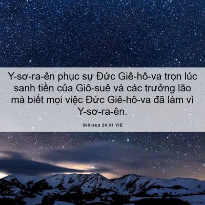 Picture 06 - Giô-sua 24:31 VIE - Y-sơ-ra-ên phục sự Đức Giê-hô-va - Bible Verse Picture