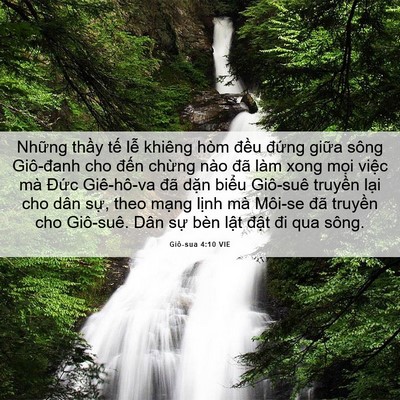 Picture 06 - Giô-sua 4:10 VIE - Những thầy tế lễ khiêng hòm đều - Bible Verse Picture