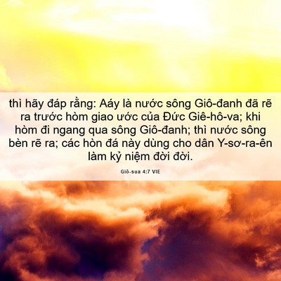 Picture 06 - Giô-sua 4:7 VIE - thì hãy đáp rằng: Aáy là nước sông - Bible Verse Picture