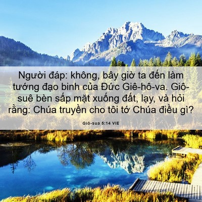 Picture 06 - Giô-sua 5:14 VIE - Người đáp: không, bây giờ ta đến làm - Bible Verse Picture