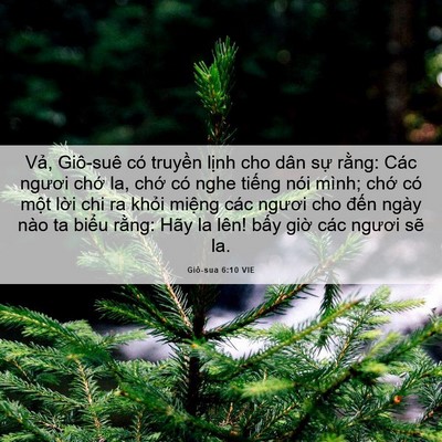 Picture 06 - Giô-sua 6:10 VIE - Vả, Giô-suê có truyền lịnh cho dân sự - Bible Verse Picture
