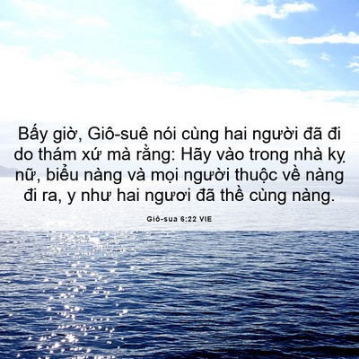 Picture 06 - Giô-sua 6:22 VIE - Bấy giờ, Giô-suê nói cùng hai người - Bible Verse Picture