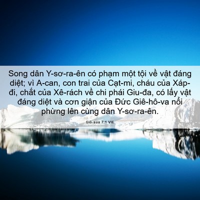 Picture 06 - Giô-sua 7:1 VIE - Song dân Y-sơ-ra-ên có phạm một tội - Bible Verse Picture