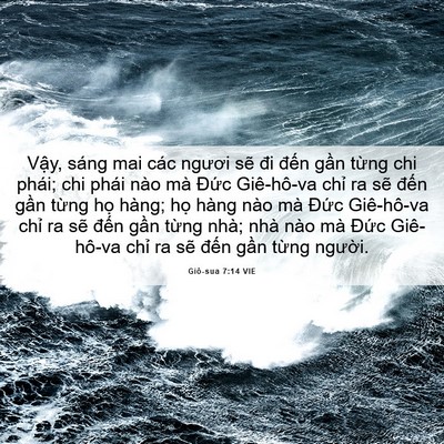 Picture 06 - Giô-sua 7:14 VIE - Vậy, sáng mai các ngươi sẽ đi đến - Bible Verse Picture