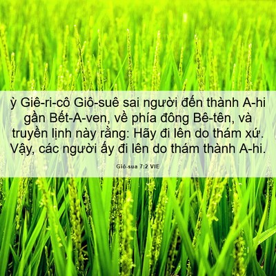 Picture 06 - Giô-sua 7:2 VIE - ỳ Giê-ri-cô Giô-suê sai người đến - Bible Verse Picture