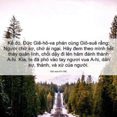 Picture 06 - Giô-sua 8:1 VIE - Kế đó, Đức Giê-hô-va phán cùng - Bible Verse Picture