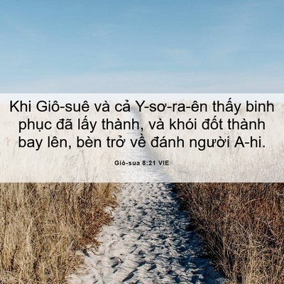 Picture 06 - Giô-sua 8:21 VIE - Khi Giô-suê và cả Y-sơ-ra-ên thấy binh - Bible Verse Picture