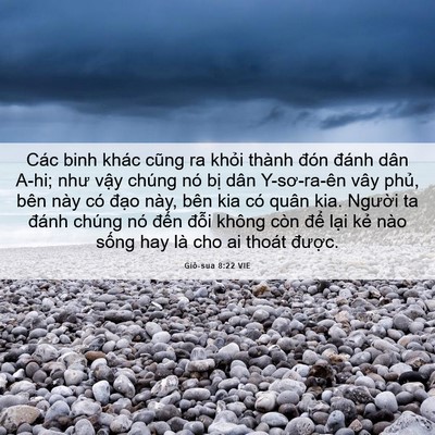 Picture 06 - Giô-sua 8:22 VIE - Các binh khác cũng ra khỏi thành đón - Bible Verse Picture