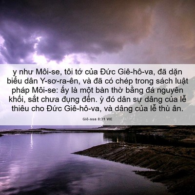 Picture 06 - Giô-sua 8:31 VIE - y như Môi-se, tôi tớ của Đức - Bible Verse Picture