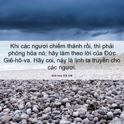 Picture 06 - Giô-sua 8:8 VIE - Khi các ngươi chiếm thành rồi, thì - Bible Verse Picture