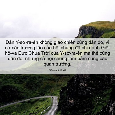 Picture 06 - Giô-sua 9:18 VIE - Dân Y-sơ-ra-ên không giao chiến cùng dân - Bible Verse Picture