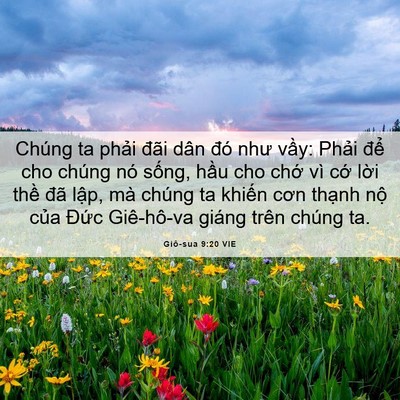 Picture 06 - Giô-sua 9:20 VIE - Chúng ta phải đãi dân đó như vầy: - Bible Verse Picture